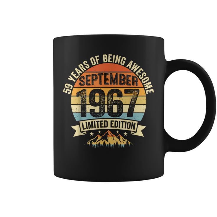 En La Parte Traseraintage 59 Cumpleaños Decoraciones Hombres 59 Años 1967 59 Taza de café