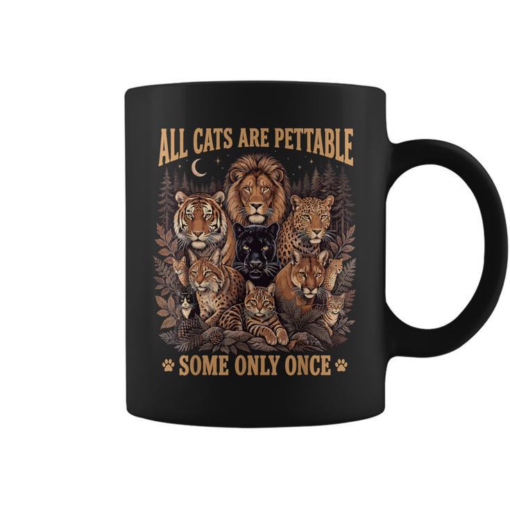 All Cats Are Pettable Some Only Once Wild Vintage Coffee Mug