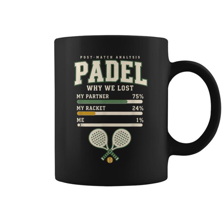 Padel Post Match Analyse Double Partenaire Joueur Cadeau Tasse