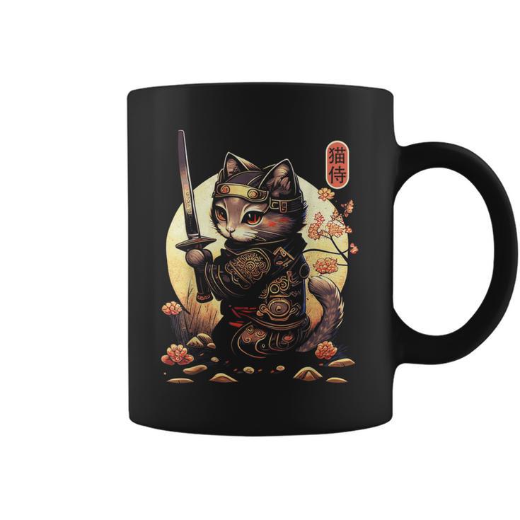 Gatoamurai Japonés Para Amantes De Los Gatos Taza de café