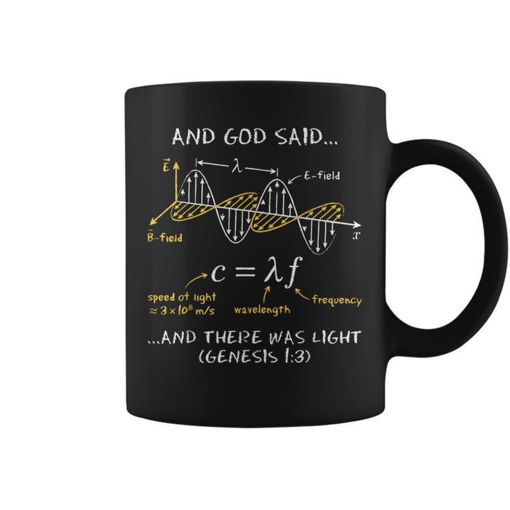 And God Said And There Was Light Math Christian Bible Verse Coffee Mug