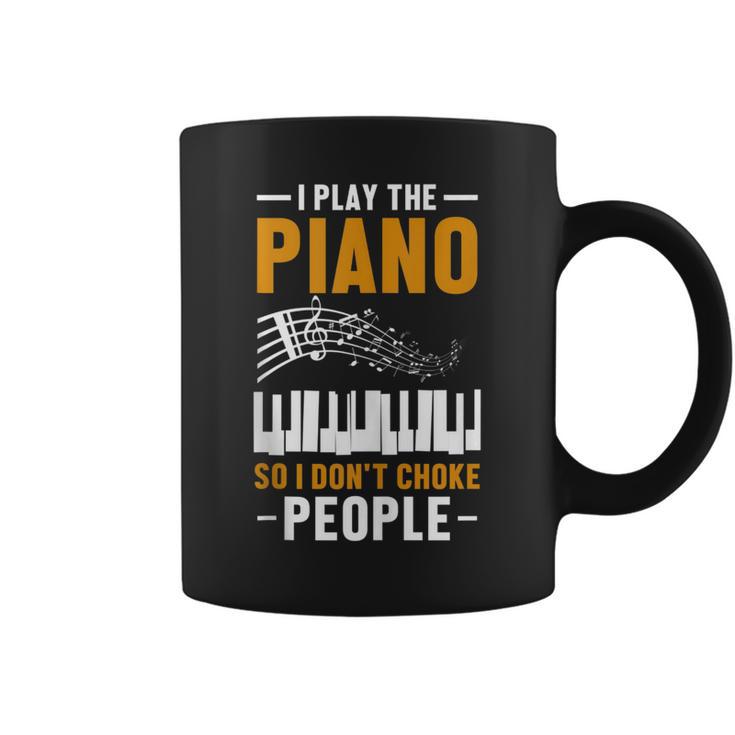 Hombre Pianista Y Teclista Amante De La Música Piano In Mangas Taza de café