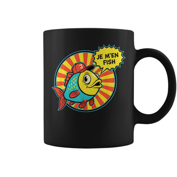 Je M'en Poisson Français Pun Cartoon Fish Tasse