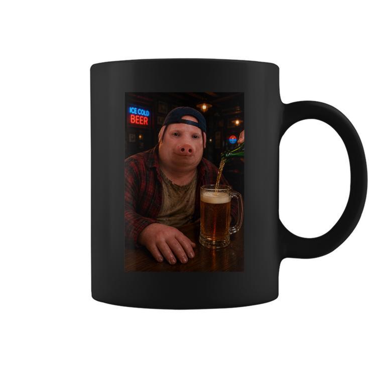 John Pork Bere Birra Pub Divertente Brainrot Meme Papà Tazze