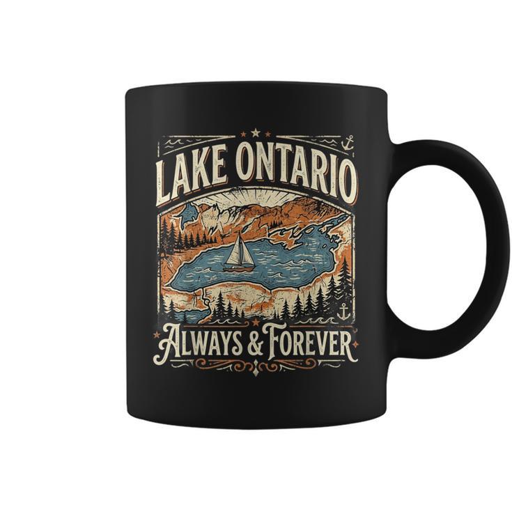 Lago Ontario Forever Canadá Usa Amistadintage Patriótico Taza de café