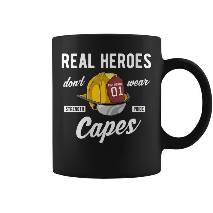 Loserdaderos Héroes No Usan Capas De Bombero Cuello Taza de café