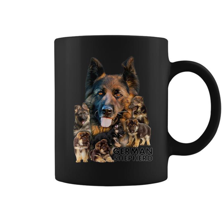 Mamá Y Cachorros Perro Pastor Alemán Taza de café