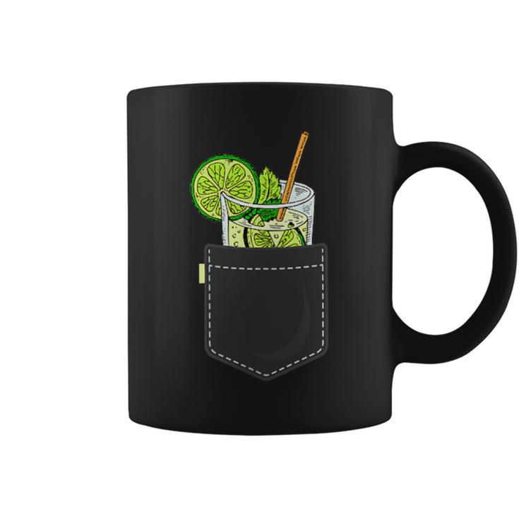 Mojito Cocktail Para Ir En El Bolsillo Del Pecho Mojito Taza de café