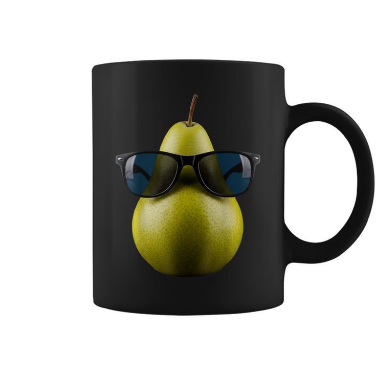 Pera Fresca Con Gafas Deol Fruta Divertida Taza de café