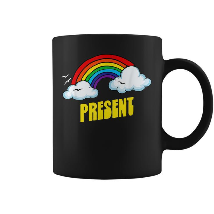 Present Cute arcastic Retrointage Rainbow コーヒーマグ