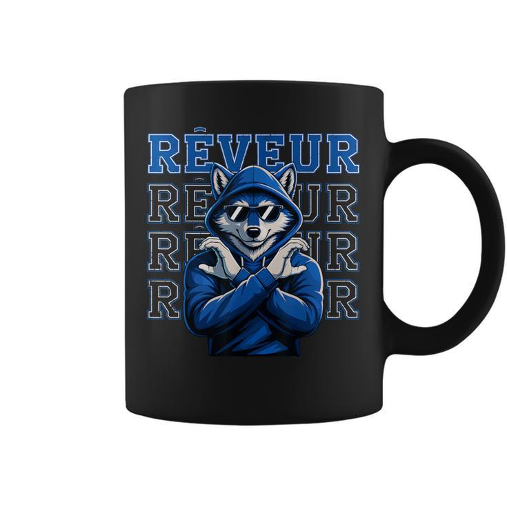 Reveur House Of Dreamers School Spirit Vintage Blue Wolf Coffee Mug