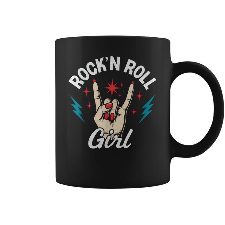 Rock'n Roll Girl Plaque Rock On Hand Cool Punk Rock Tasse
