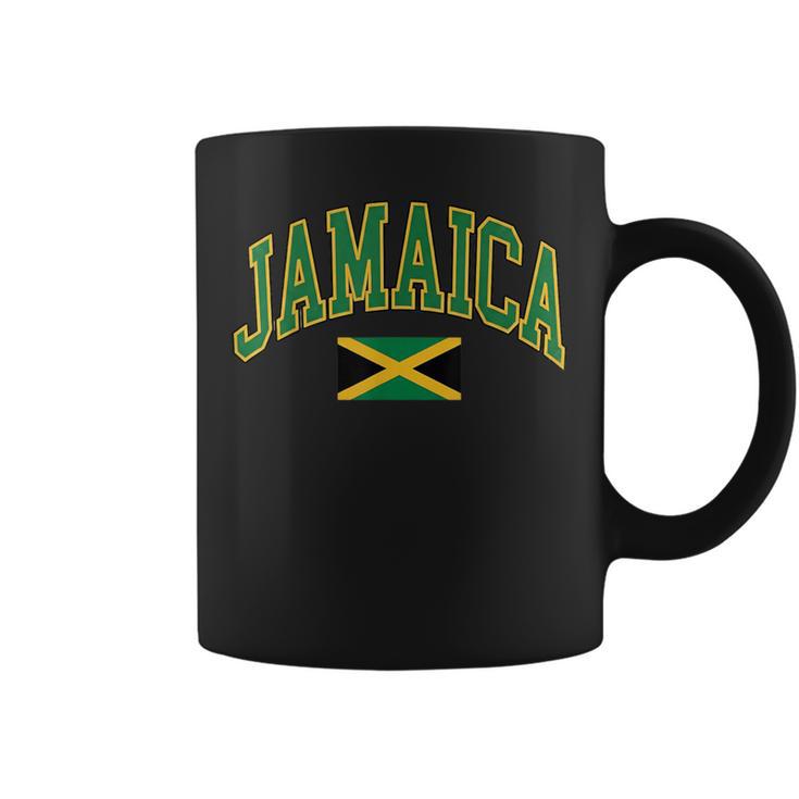 Texteintage De La Jamaïquearsity Et Drapeau Jamaïcain Tasse
