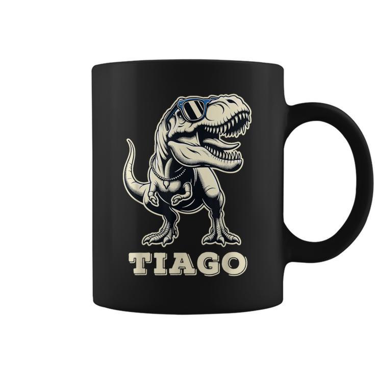 Tiago Cadeau Prénom Personnalisé Garçon Dinosaure Tasse