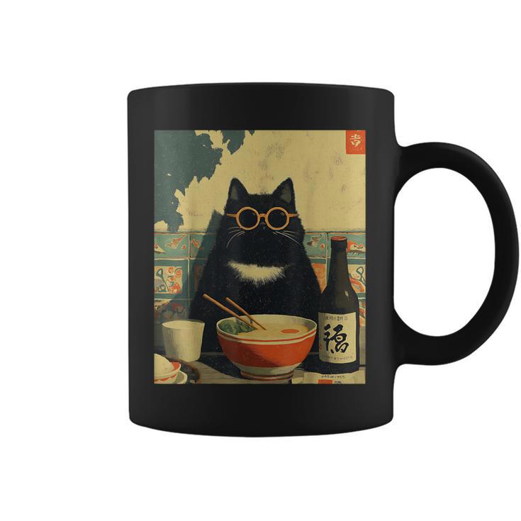 Vintage Giapponese Gatto Ramen Gatto Papà Retrò Divertente Grafica Donne Tazze