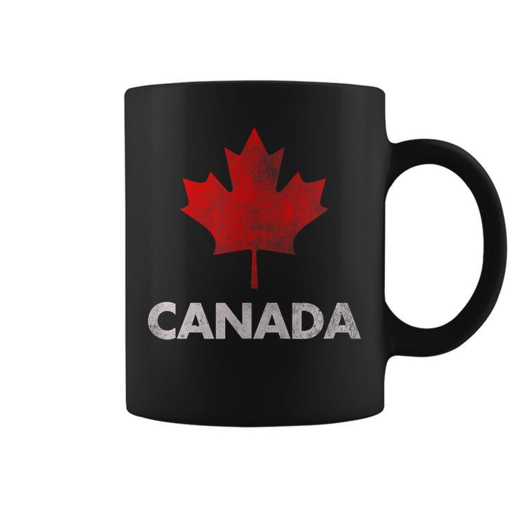 Vintage Retro Canadian Maple Leaf Camisa Canada Bandera Taza de café