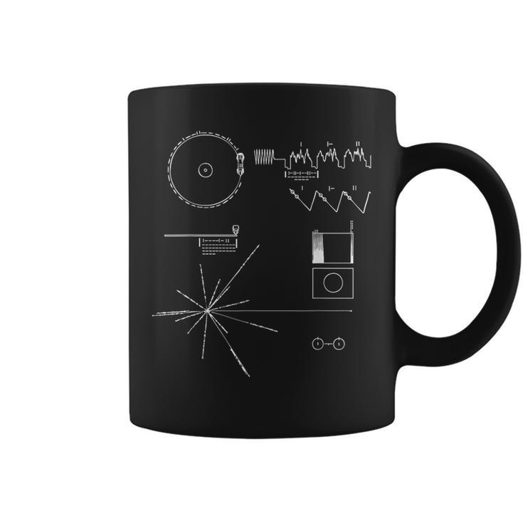 Voyager 1 Golden Record Message Taza de café