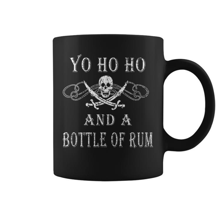 Yo Ho Ho Botella De Rum Divertida Pirata Bandera Pirata Taza de café