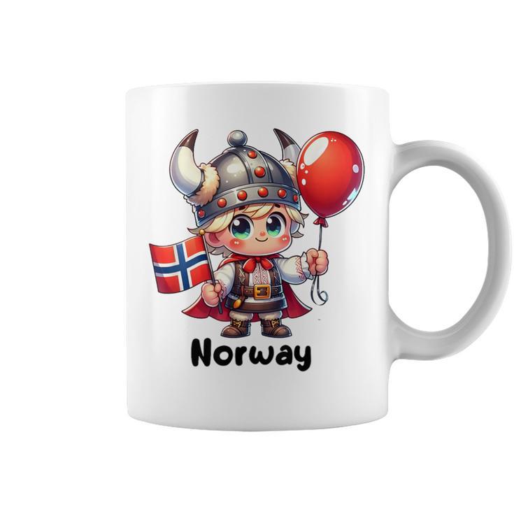 Bandera De Noruega Para Niños De Noruega Bandera Noruega Para Niñas Taza de café