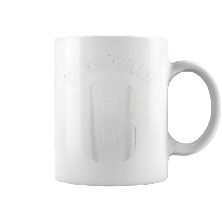 Cunningham Number 8 Jersey En La Espalda Taza de café