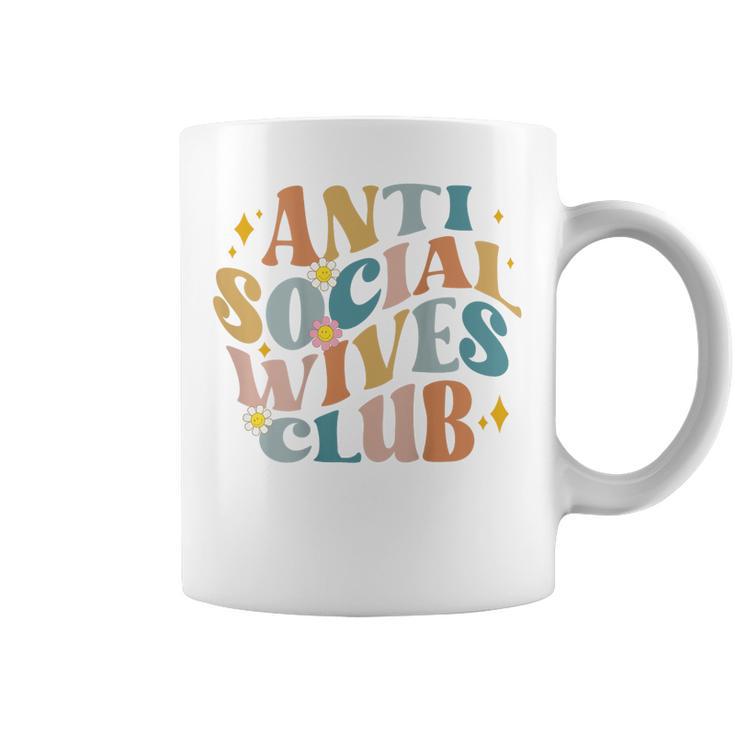Divertido Antiocial Esposas Club Groovy Divertido Mamá Taza de café