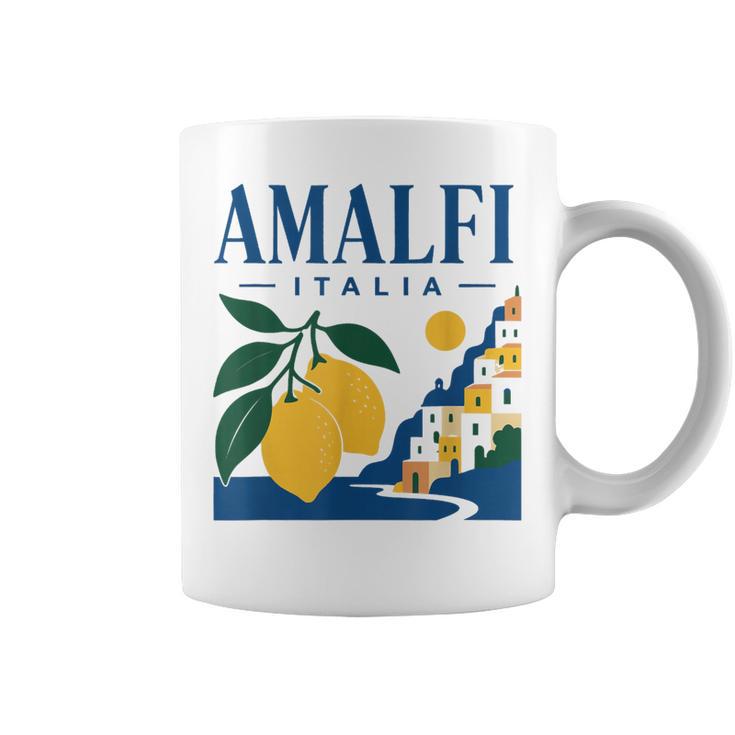 Graphismeouvenir De La Côte Rétro D'amalfi Italia En Forme De Citron Tasse