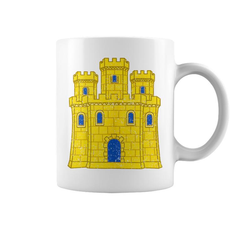 Reino De Castillo España Castillo Bandera Castilloímbolo Castilano In Mangas Taza de café