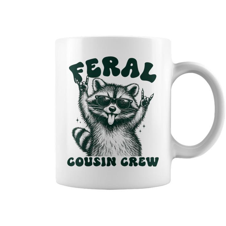 Retro Feral Cousin Crew Summer Vacation Kids Boys Girls Coffee Mug