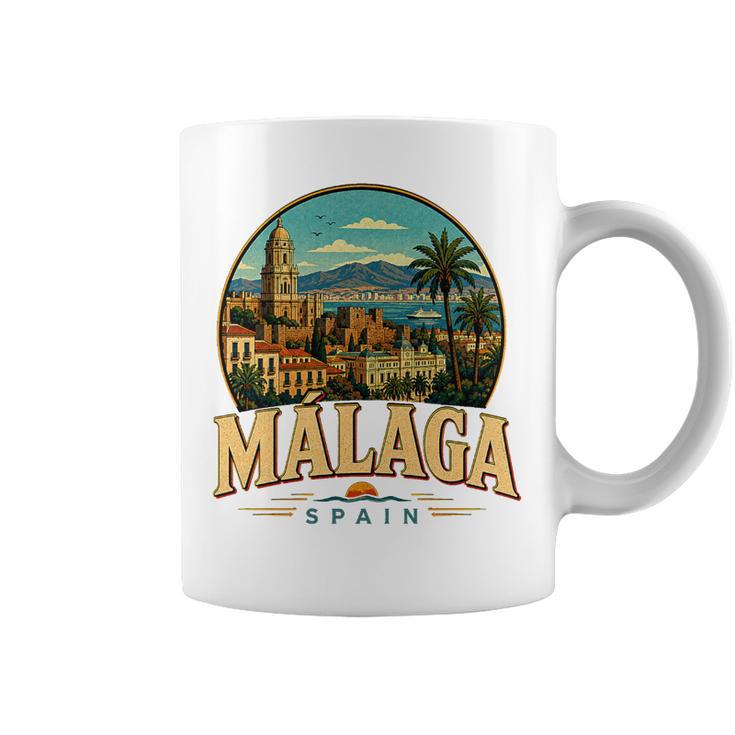 Vintage Málaga Españaiajeouvenir Monumento Regalo Taza de café