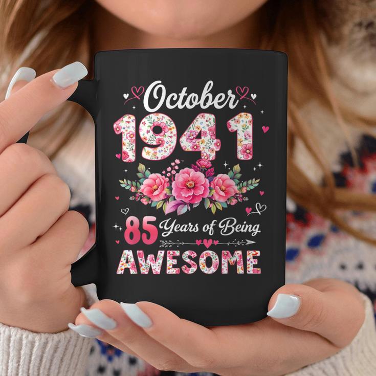 85歳 1941年10月 花柄 85歳 誕生日 男性 女性 コーヒーマグ 面白い贈り物