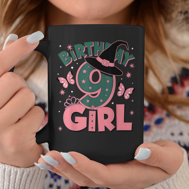 9歳の誕生日 魔女 ピンクとグリーン 9歳の誕生日 女の子 コーヒーマグ 面白い贈り物