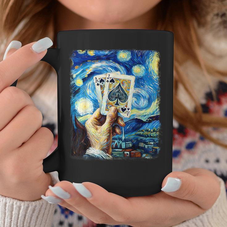 Cartes De Jeu Jack Peinture Nuit Étoilée Tasse Cadeaux drôles