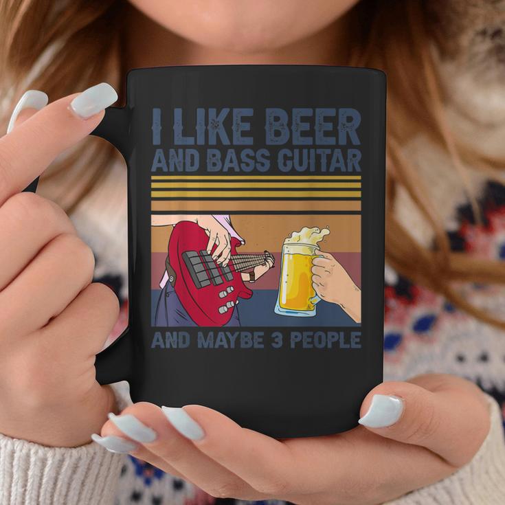 I Like Beer And Bass ギターと 3人 ベーシストギフト コーヒーマグ 面白い贈り物