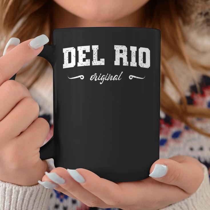 Original Del Rio Texas Retro Hometown Nombre Del Rio Original Taza de café Regalos divertidos