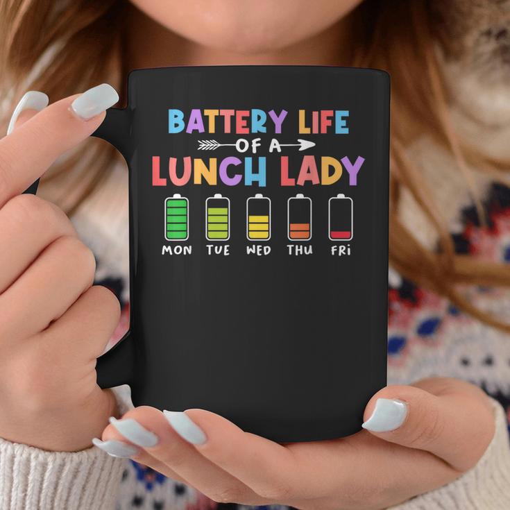 学校給食のおばあちゃんの電池寿命面白いカフェテリアワーカー コーヒーマグ 面白い贈り物