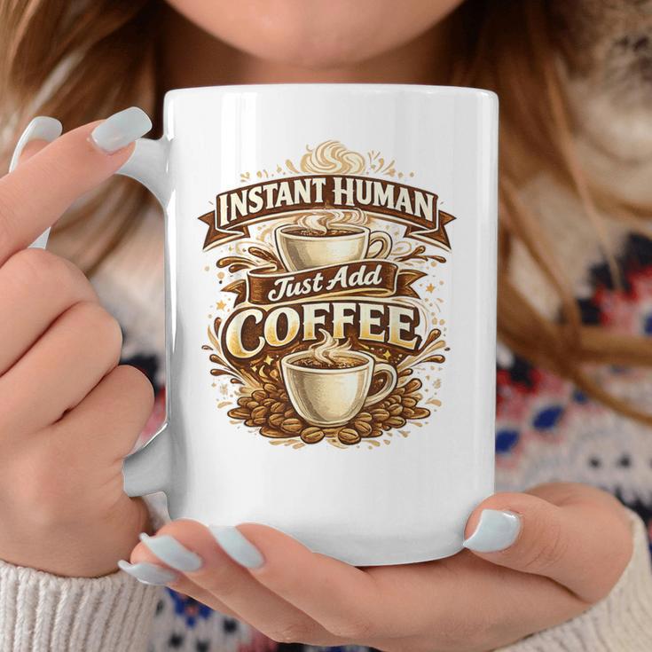 Instant Human Just Add Coffee 面白いカフェインの引用 コーヒーマグ 面白い贈り物