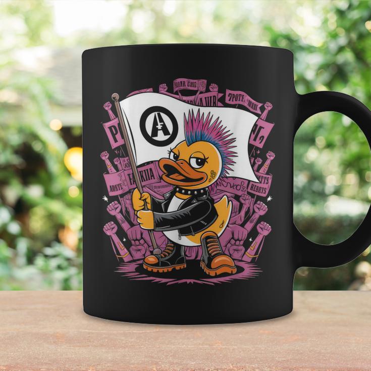 Punk Duck Rock Ducker Anarchy Punker Taza de café Ideas de regalos
