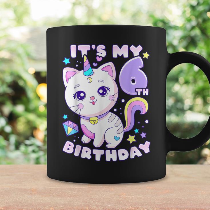 誕生日の女の子6歳、猫、ユニコーン、6歳の誕生日 コーヒーマグ ギフトのアイデア