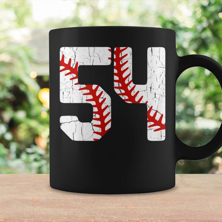 野球選手 ジャージ 番号54 54 Proud Baseball Mom Dad コーヒーマグ ギフトのアイデア