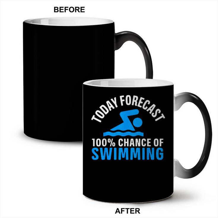 100 Chance Of Swimming Swimmer Swimming Coffee Color Changing Mug
