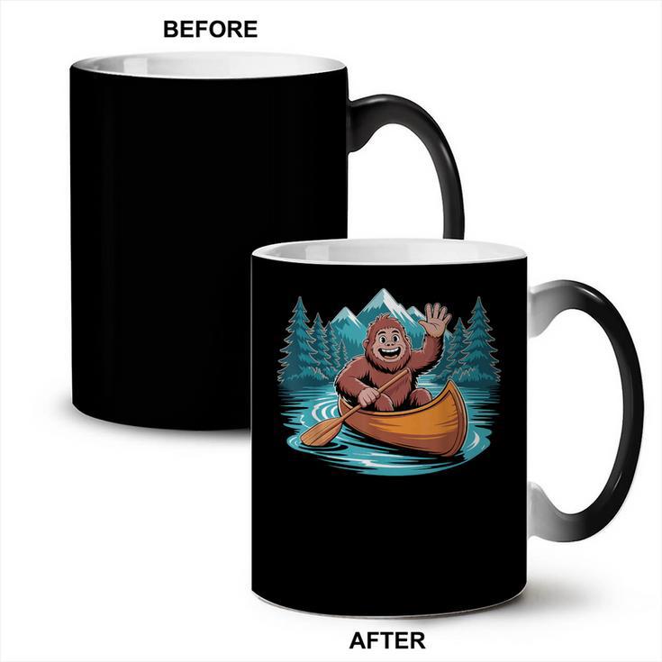 Canoe Art For Men Women Canoeing Canoe Kayak Lover Coffee Color Changing Mug