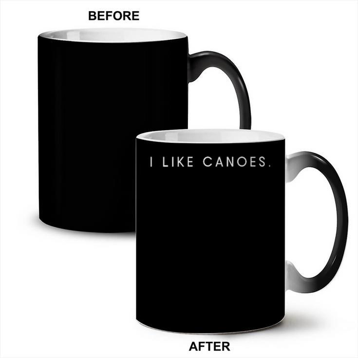 I Like Canoes Minimalist Statement Coffee Color Changing Mug