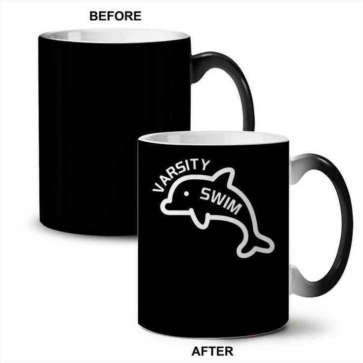 Dolphin Dolfin Varsity Swim Swim Team Swim Club Swimming Coffee Color Changing Mug