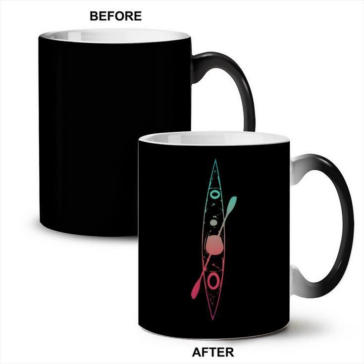 Kayak Lover Kayaking Canoe Paddling Water Sport Cute Kayaker Coffee Color Changing Mug