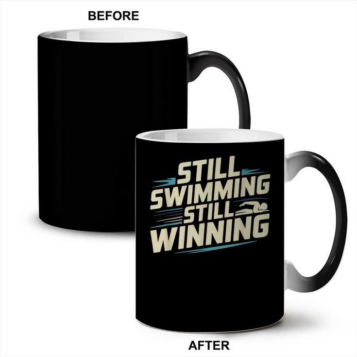 Masters Swimmer Still Swimming Competing Winning Adult Coffee Color Changing Mug
