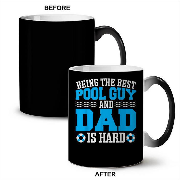 Pool Guy And Pool Dad Men Swimming Pool Owner Coffee Color Changing Mug