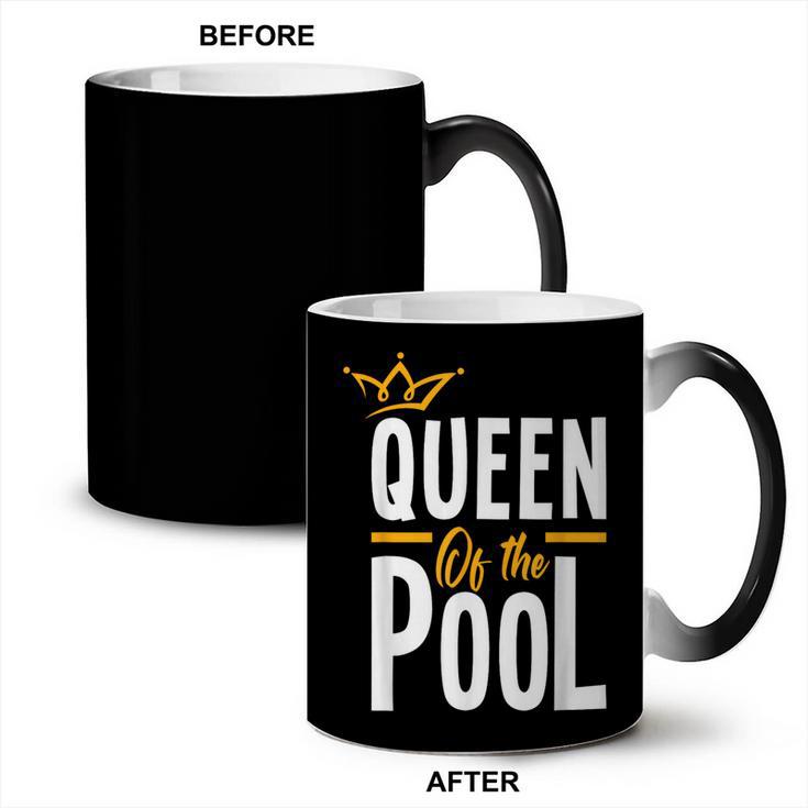 Queen Of The Pool Swimmers Swimming Swimmer Coffee Color Changing Mug