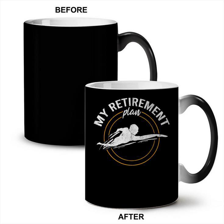 My Retirement Plan Swim Athlete Swimming Grandpa Swimmer Coffee Color Changing Mug