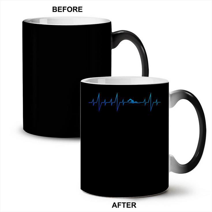 Sports Swimming Club Hobby Swimmer Heartbeat Swimming Coffee Color Changing Mug