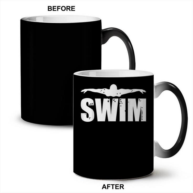 Swim Sports Swimming Water Athletic Swimmer Coffee Color Changing Mug